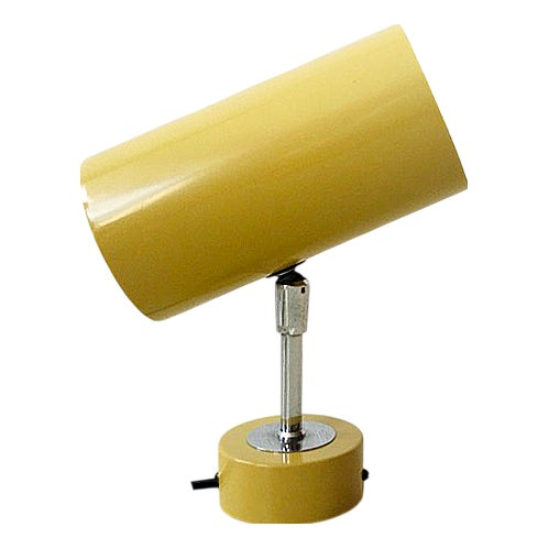 Adjustable Mustard Metal Spotlight, 1970s For Sale
