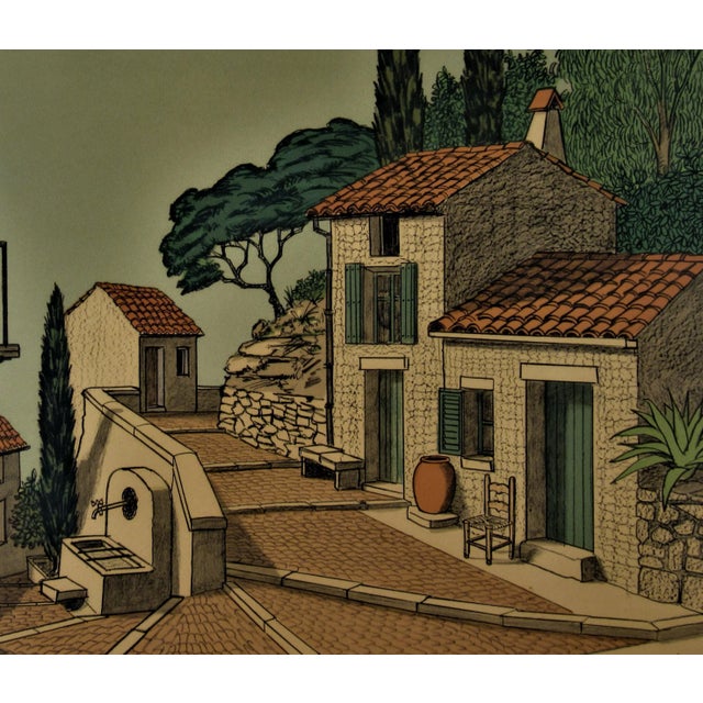 Modern Denis Paul Noyer, Village de Provence, Circa 1970 For Sale - Image 3 of 6
