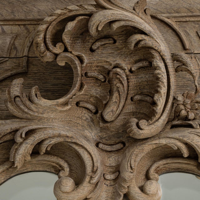 Gold Early 19th Century France Louis XV Gold Oak Mirror For Sale - Image 8 of 15