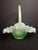 Glass Vintage Fenton Green Opalescent Carnival Hobnail Glass Basket Ruffled Iridescent 10" For Sale - Image 7 of 16