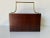 Mid-Century Modern Vintage Baker Style Solid Mahogany Magazine Holder With Brass Handle For Sale - Image 3 of 12