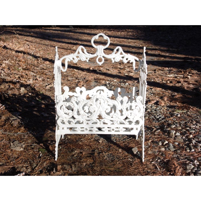 Early 20th c. cast metal stand with intricate design, that is designed to hold magazines, books or sheet music. This...