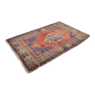 Anatolian Geometric Vintage Rug For Sale