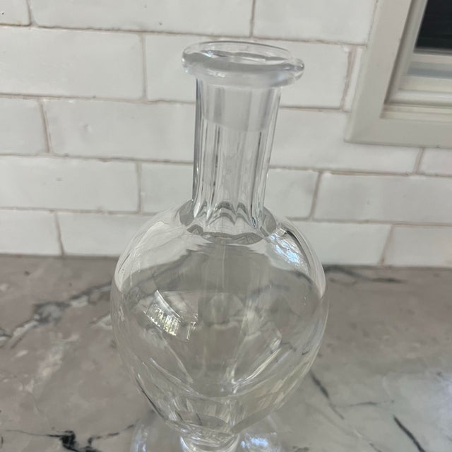 Art Deco 1970s Crystal Decanter Baccarat No Stopper For Sale - Image 3 of 7