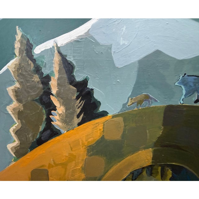 "Happy Animals" Painting of Wildlife Crossing by LWren Walraven For Sale - Image 9 of 14