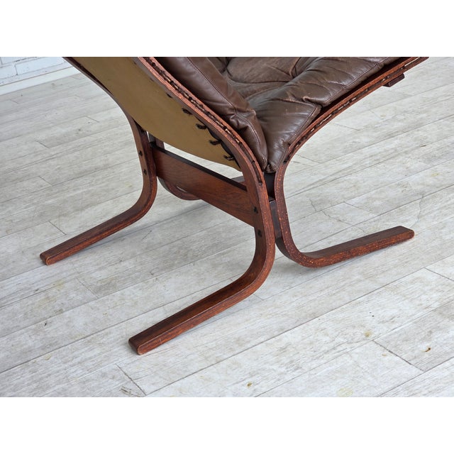 Norwegian Siesta Lounge Chair in Leather by Ingmar Relling for Westnofa, 1970s For Sale - Image 16 of 18