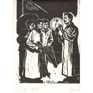 Gu Yuan, The Torch 6/100, 1981, Woodcut Print For Sale