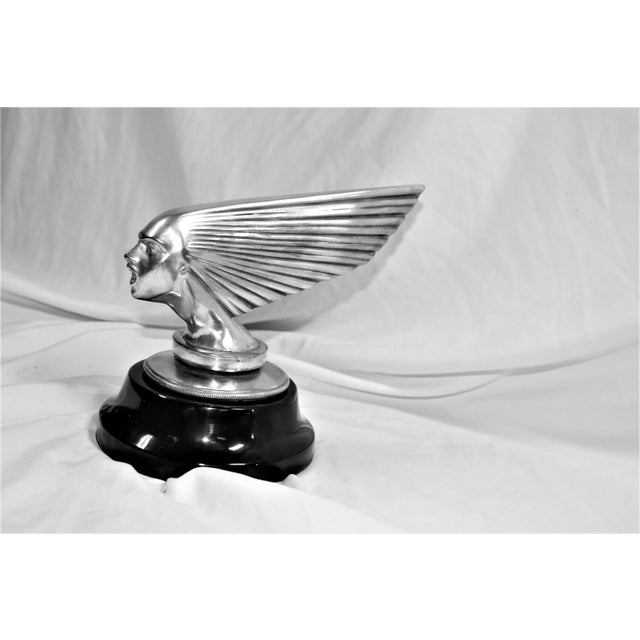 Art Deco Lady Face (Victory) Silvered Bronze in the Manner of Lalique For Sale - Image 13 of 18