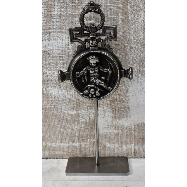 Victorian French Burnished Cast Iron Element on Stand For Sale - Image 6 of 6