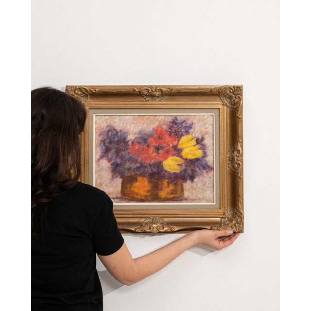 Early 20th Century France Purple Wood Painting For Sale - Image 13 of 15
