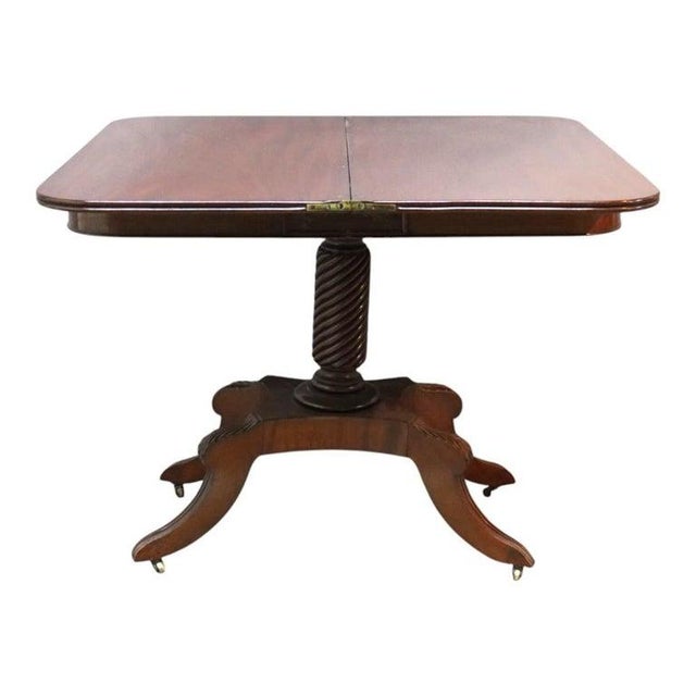 Federal Sheraton Flame Mahogany Card Table 19thC For Sale - Image 14 of 16