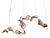 Dune 10 Curve Chandelier with Shades in Copper Metallic Tone by Daniel Becker for Moss Objects For Sale