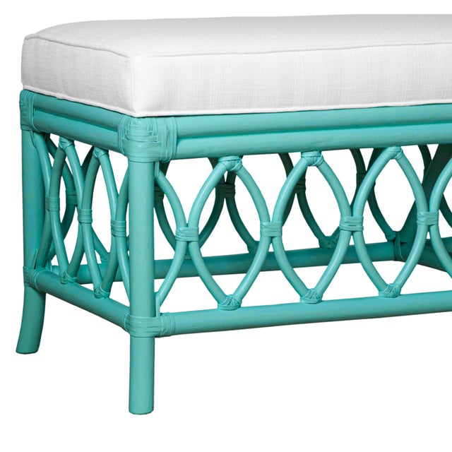 Lillian Bench - Turquoise For Sale In West Palm - Image 6 of 8