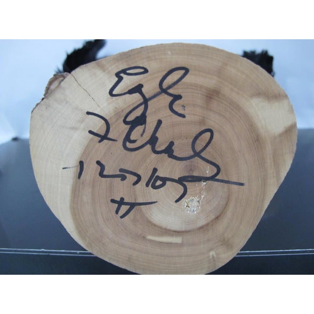 Navajo Native American Eagle Dancer Kachina Doll Statue Figurine Signed For Sale - Image 9 of 10