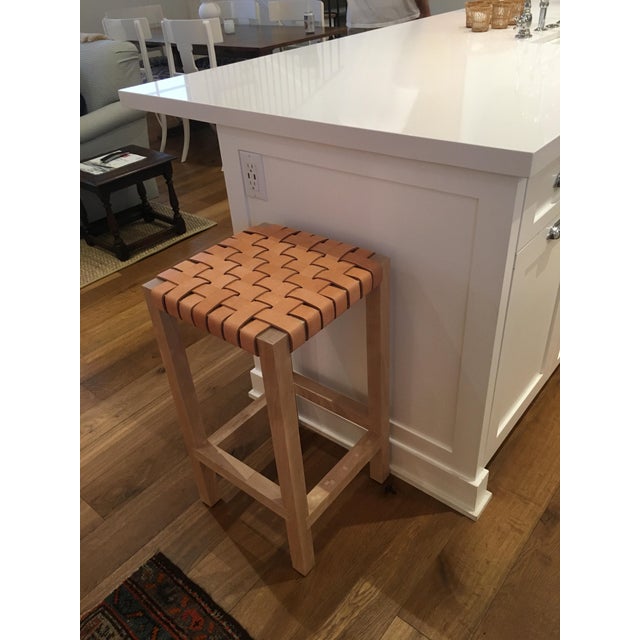 Modern Leather Strap Counter Stool Chairish