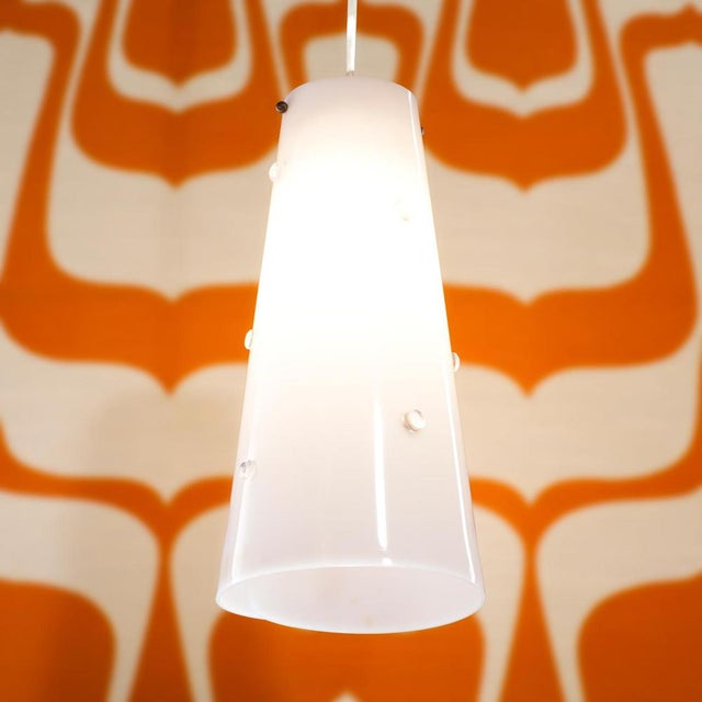 Vintage Pendant Light Cone with Acrylic Glass Lampshade, 1960s For Sale - Image 4 of 11