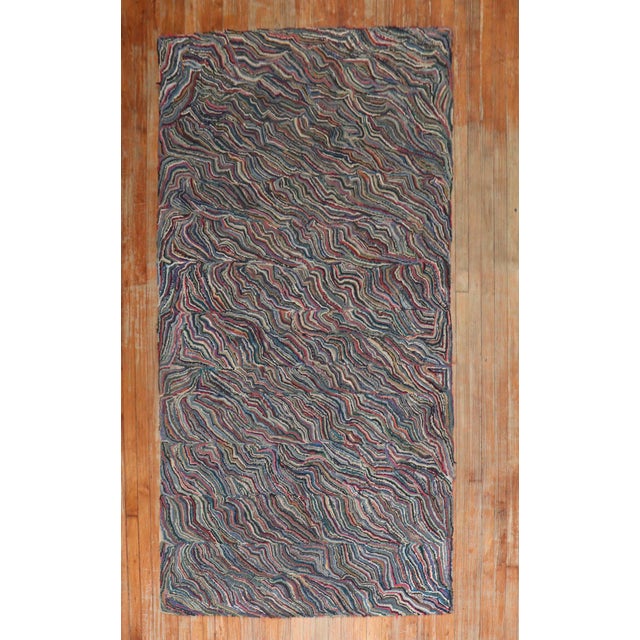 Pink Late 20th Century American Hooked Rug For Sale - Image 8 of 18