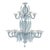 Mid-century modern venetian azure style murano glass chandelier with leaves by simoeng, in new conditions. Designed from...
