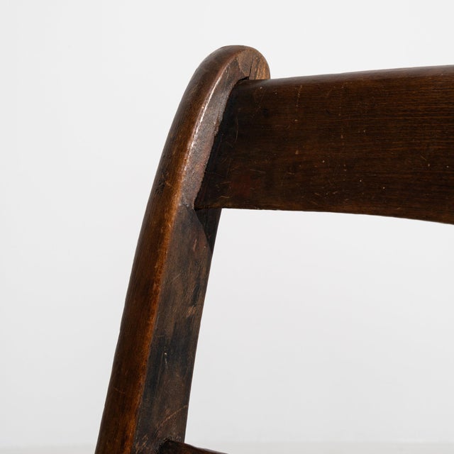 French 19th Century France Brown Wood Lounge Chair For Sale - Image 3 of 11