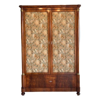 Antique Biedermeier Cabinet Chest in Walnut For Sale