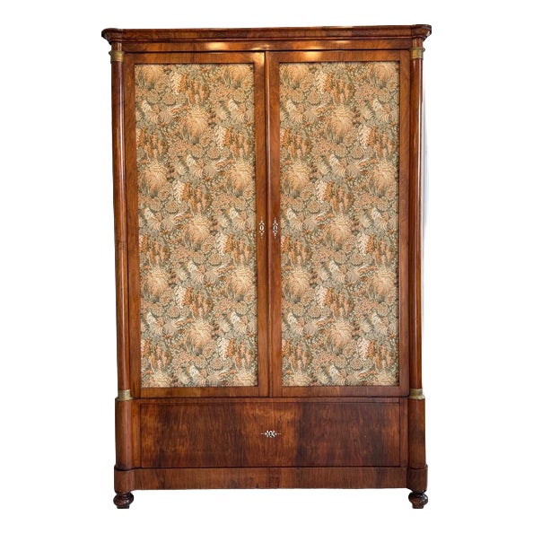 Antique Biedermeier Cabinet Chest in Walnut For Sale