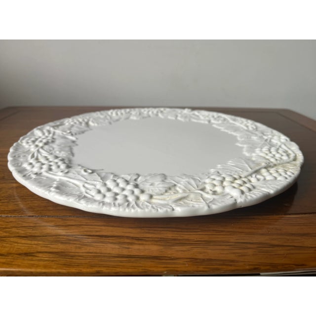 1980s Italian Faience Grapevine 13" Platter-Neuwirth For Sale - Image 5 of 7