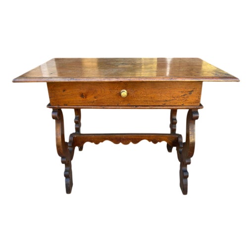 Antique Northern Italian Lyre-Shaped Writing Desk, 1600s For Sale