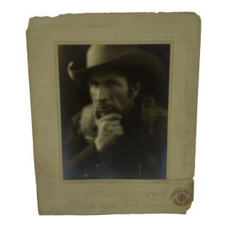 C. 1934 Cowboy by Vincent Evans Black & White Photograph For Sale