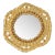 French Mid-Century Sunburst Rattan & Wood Bead Round Wall Mirror For Sale
