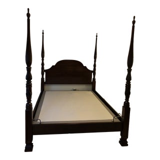 Henredon Mahogany Four Poster Rice Bed Queen For Sale