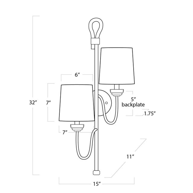 Not Yet Made - Made To Order Coastal Living Bimini Sconce Double For Sale - Image 5 of 6