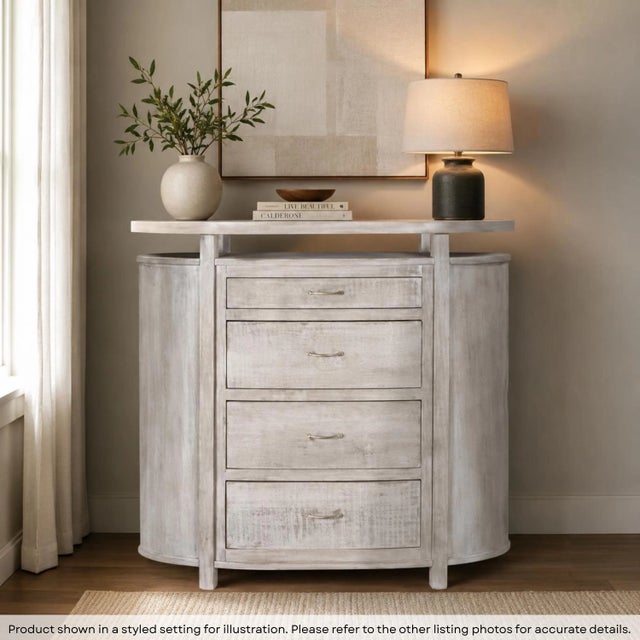 Dimensions: 54" W x 20" D x 48" H Features: • 100% solid wood construction • Handmade by skilled artisans • Unique oval...