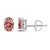 Contemporary 14K White Gold 1.0 Cttw Lab Grown Pink Oval 4 Prong Set Classic Diamond Solitaire Stud Earrings (Pink Color, VS2-SI1 Clarity) For Sale - Image 3 of 5