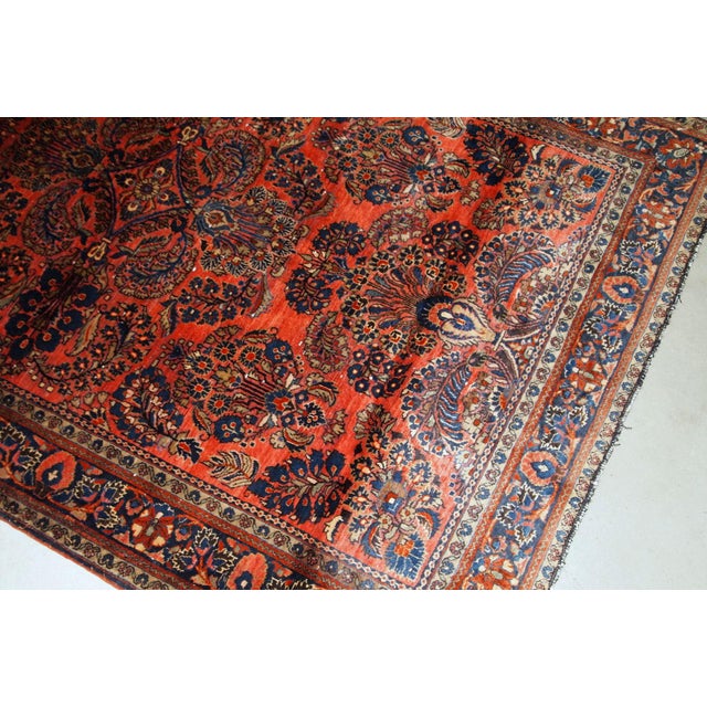 1920s, Handmade Antique Persian Sarouk Rug 4' X 6.4' For Sale - Image 4 of 7