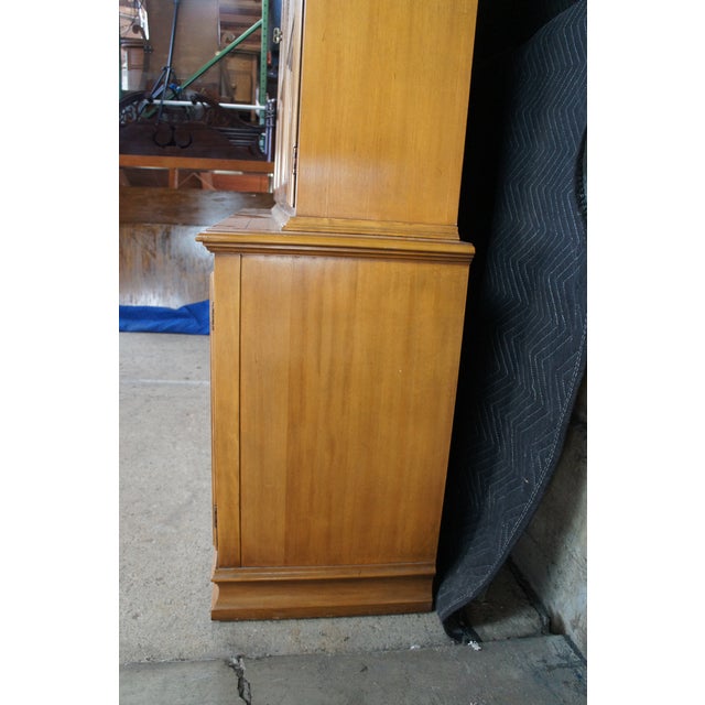 1970s Century Furniture Italian Provincial Walnut China Cabinet Breakfront Cupboard For Sale - Image 12 of 15