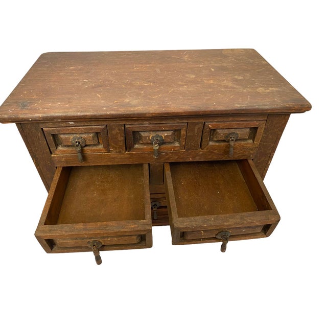 Mexican Mid 20th Century Mexican Wooden Tabletop Chest by Artes De Mexico Internacionales For Sale - Image 3 of 10