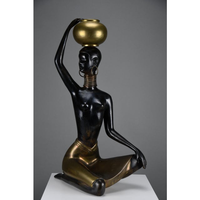 1960s Ndebele Artist, Water Bearer Sculpture, 1960, Brass & Copper For Sale - Image 5 of 18