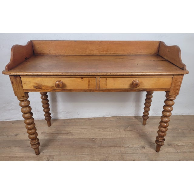 Victorian Pine Farmhouse Kitchen Table, 19th Century For Sale - Image 15 of 18