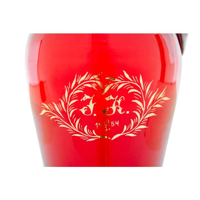 1950s Mid 20th Century Gilt Art Glass Jug by Monica Bratt, 1954 For Sale - Image 5 of 8