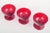 Monica Bratt for Reijmyre Glasbruk 3 dessert glasses, 1950s. Set of three ruby-red dessert glasses with gently flared...