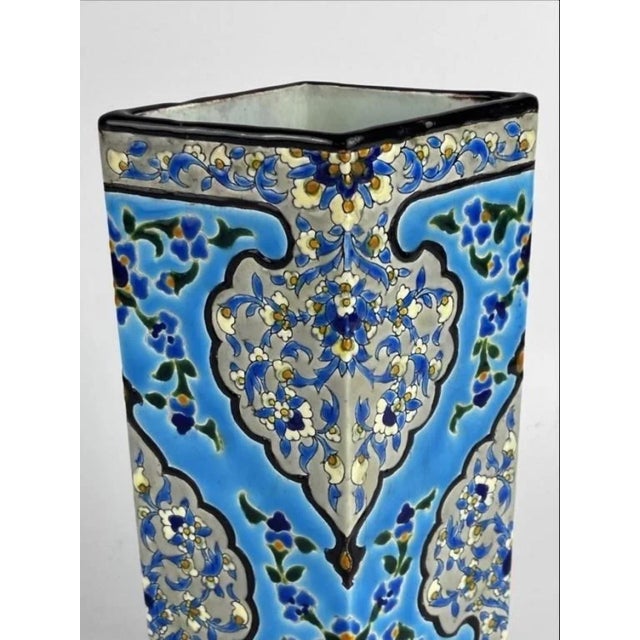 Jules Vieillard Bordeaux Faience Enamel Vase For Sale - Image 4 of 6