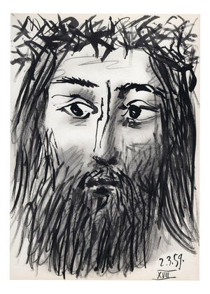 Pablo Picasso, Portrait of Jesus, 1st Edition from Toros Y Toreros, Original Photolithograph, 1961