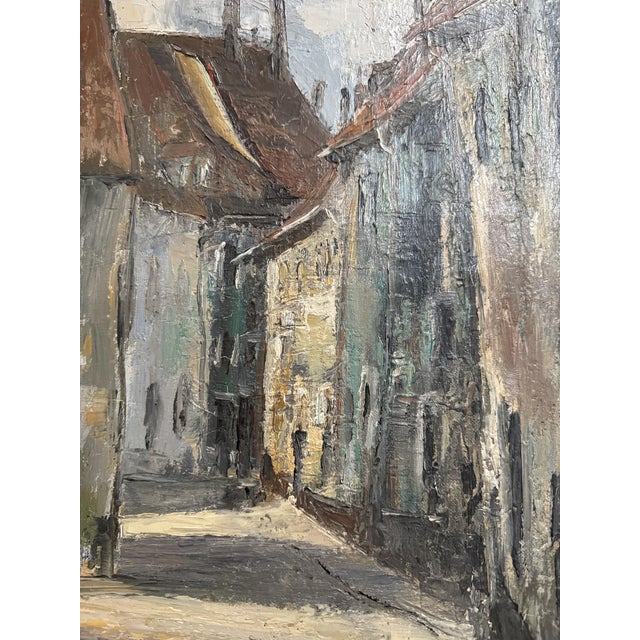 Black Alfred Usselmann, Chemin en Alsace, 1968, Oil on Canvas, Framed For Sale - Image 8 of 11