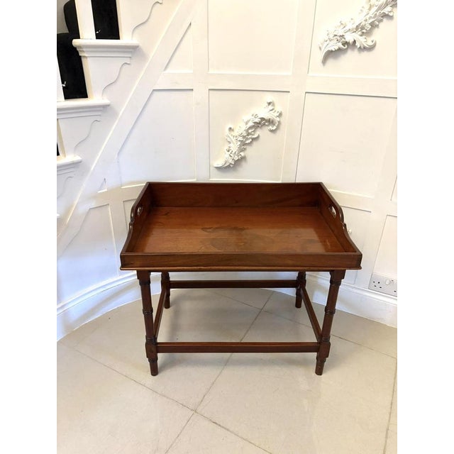 George III Quality Mahogany Tray Top Lamp Table, 1820s For Sale - Image 3 of 11