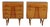 Mid-Century Nightstands in Ash Veneer & Black Glass by František Mezulánik for Nový Domov, Czechoslovakia, 1970s, Set of 2 For Sale