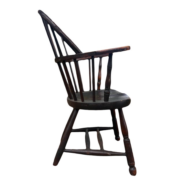 Late 19th-Century American Firehouse Sack Back Windsor Armchair For Sale - Image 4 of 12
