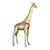 Vintage Hollywood Regency Brass Giraffe Sculpture For Sale