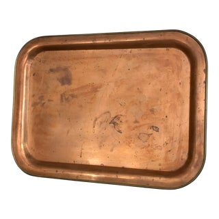 Vintage Copper & Brass Tray For Sale