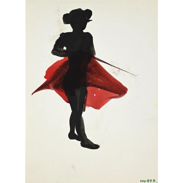 Matador is an original Contemporary artwork realized by Leo Guida in 1970s. Original Two Colors Monotype Lithograph...