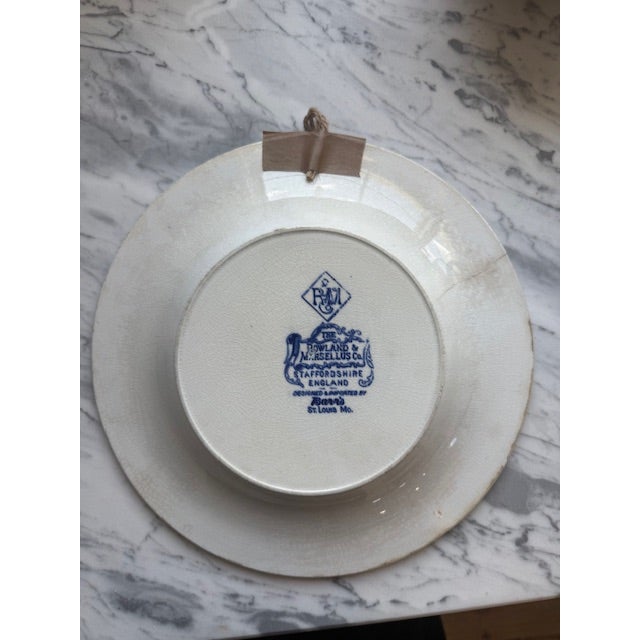 Ceramic Antique St. Louis Missouri Souvenir Blue Plate For Sale - Image 7 of 7